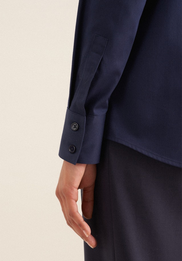 Regular Hemdbluse Uni in Dunkelblau | Seidensticker Onlineshop