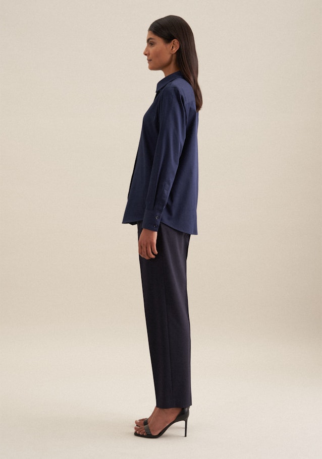 Regular Hemdbluse Uni in Dunkelblau | Seidensticker Onlineshop
