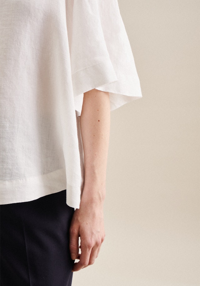 Rundhals Shirtbluse Regular in Weiß |  Seidensticker Onlineshop