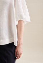 Short sleeve Linen Shirt Blouse in White |  Seidensticker Onlineshop