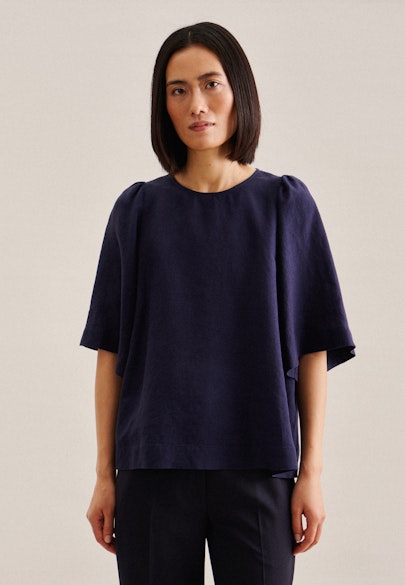 Shirt Blouse Uni in Dark Blue |  Seidensticker Onlineshop