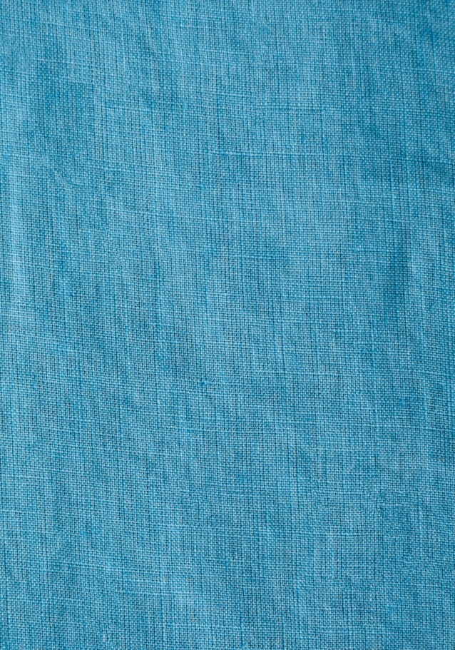 korte arm Linnen Shirtblouse in Turquoise |  Seidensticker Onlineshop