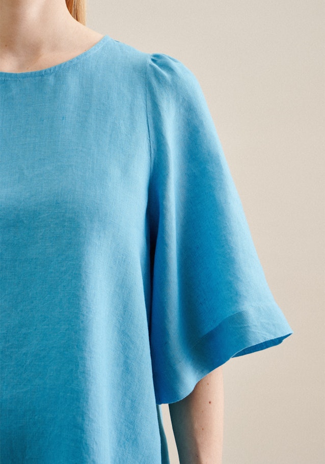 Kurzarm Leinen Shirtbluse in Türkis |  Seidensticker Onlineshop