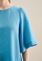 korte arm Linnen Shirtblouse in Turquoise |  Seidensticker Onlineshop