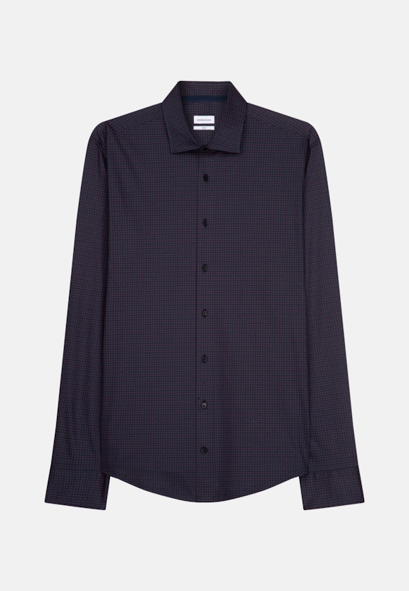 Slim Chemise en jersey Imprimé in Bleu Foncé |  Seidensticker Onlineshop