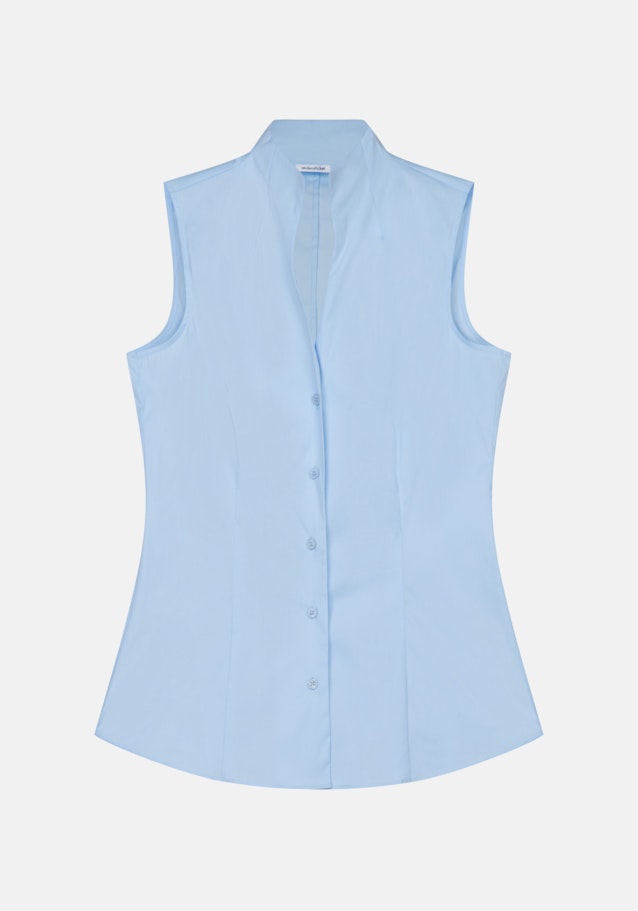 Sleeveless Poplin Chalice Blouse in Light Blue |  Seidensticker Onlineshop