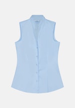 Blouse col Calice Popeline sans manches in Bleu Clair |  Seidensticker Onlineshop