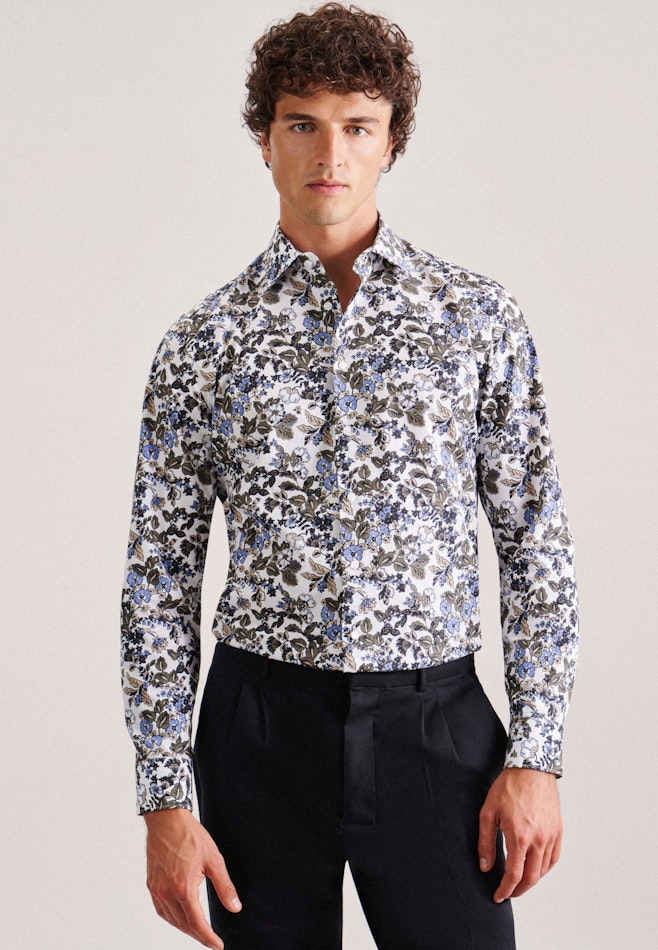 X-Slim Business shirt Print in Green | Seidensticker online shop