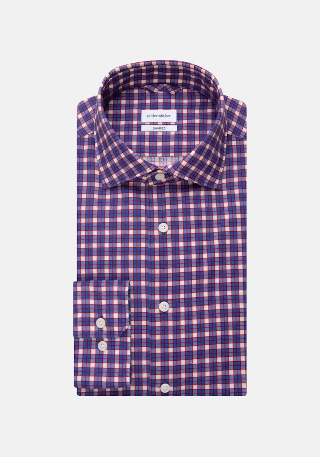 Linen shirt in Shaped with Kent-Collar in Medium Blue |  Seidensticker Onlineshop