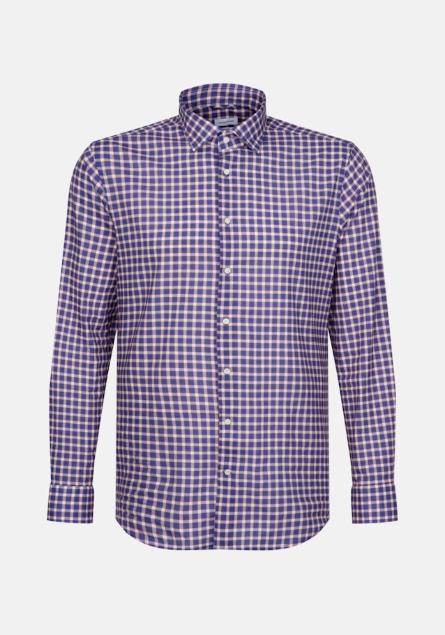 Linnen hemd in Shaped with Kentkraag in Middelmatig Blauw |  Seidensticker Onlineshop