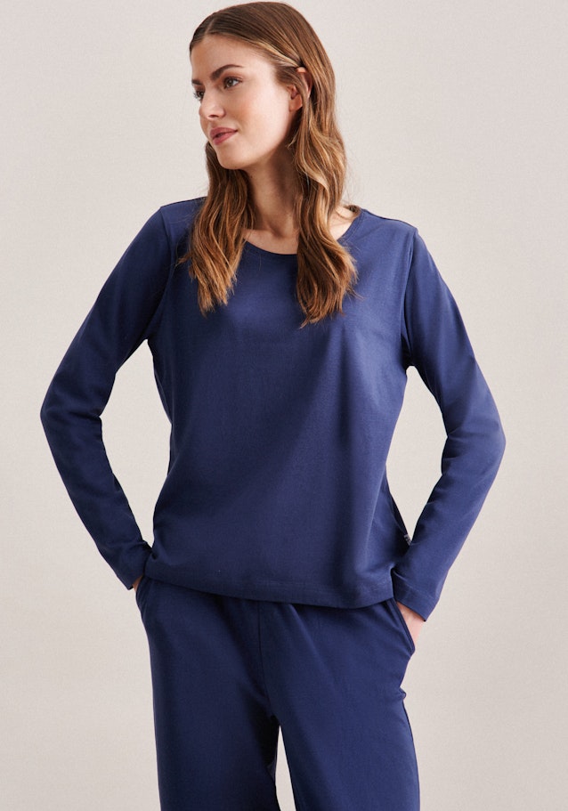 Pyjama aus Baumwollmischung in Dunkelblau | Seidensticker Onlineshop