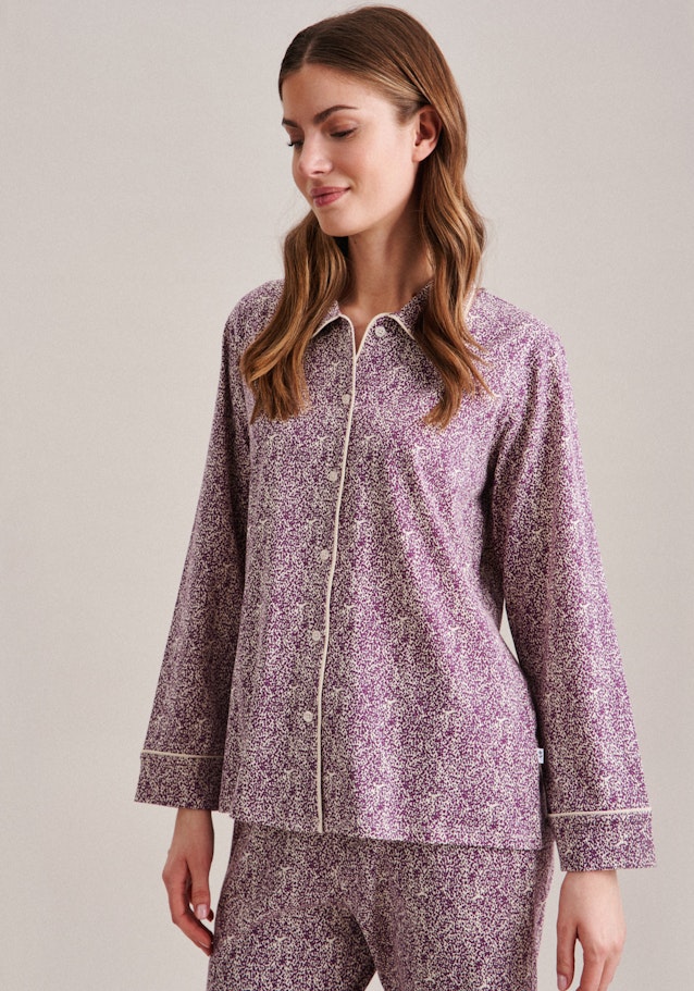 Pyjama aus 100% Baumwolle in Rosa/Pink | Seidensticker Onlineshop