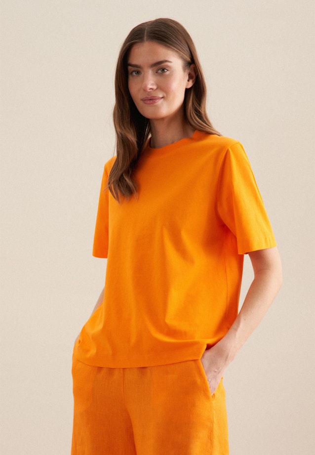 Rundhals T-Shirt Regular in Orange |  Seidensticker Onlineshop