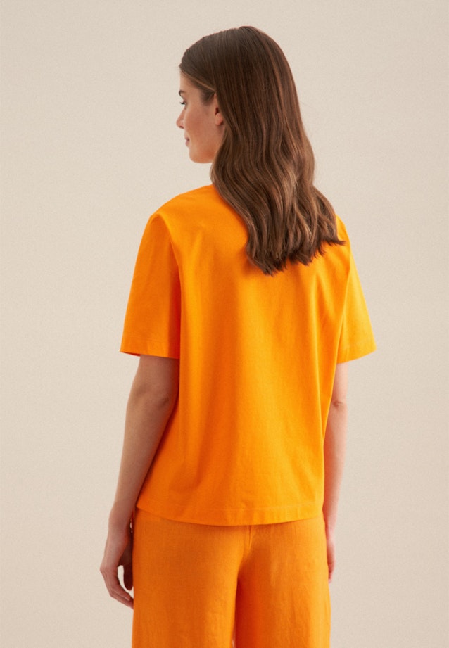 Rundhals T-Shirt Regular in Orange |  Seidensticker Onlineshop