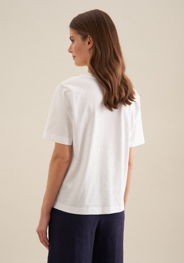 Ronde Hals T-Shirt in Wit | Seidensticker Onlineshop