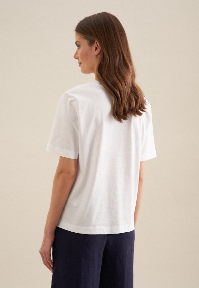 Crew Neck T-Shirt in White |  Seidensticker Onlineshop