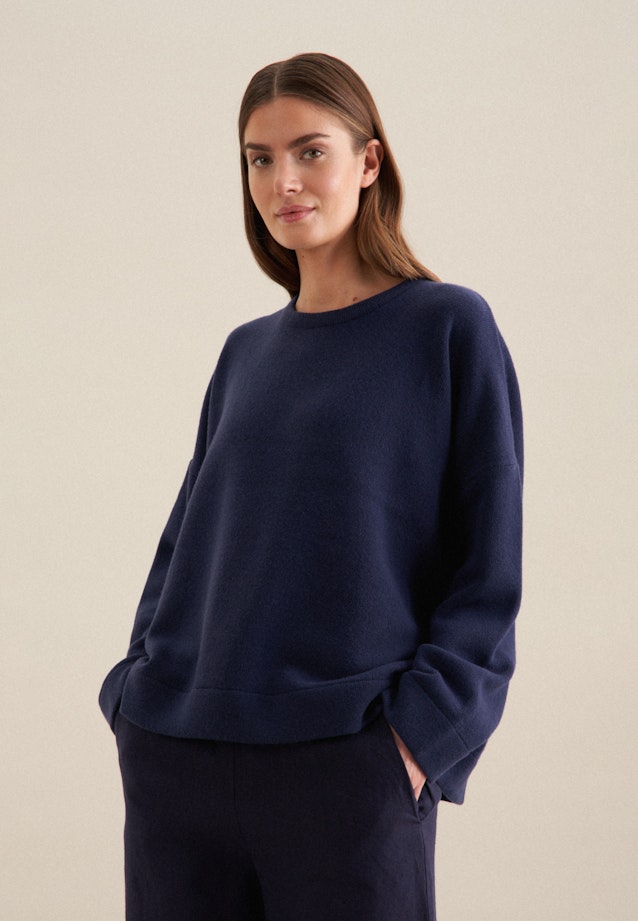Pullover Oversized Manche Longue in Bleu Foncé |  Seidensticker Onlineshop