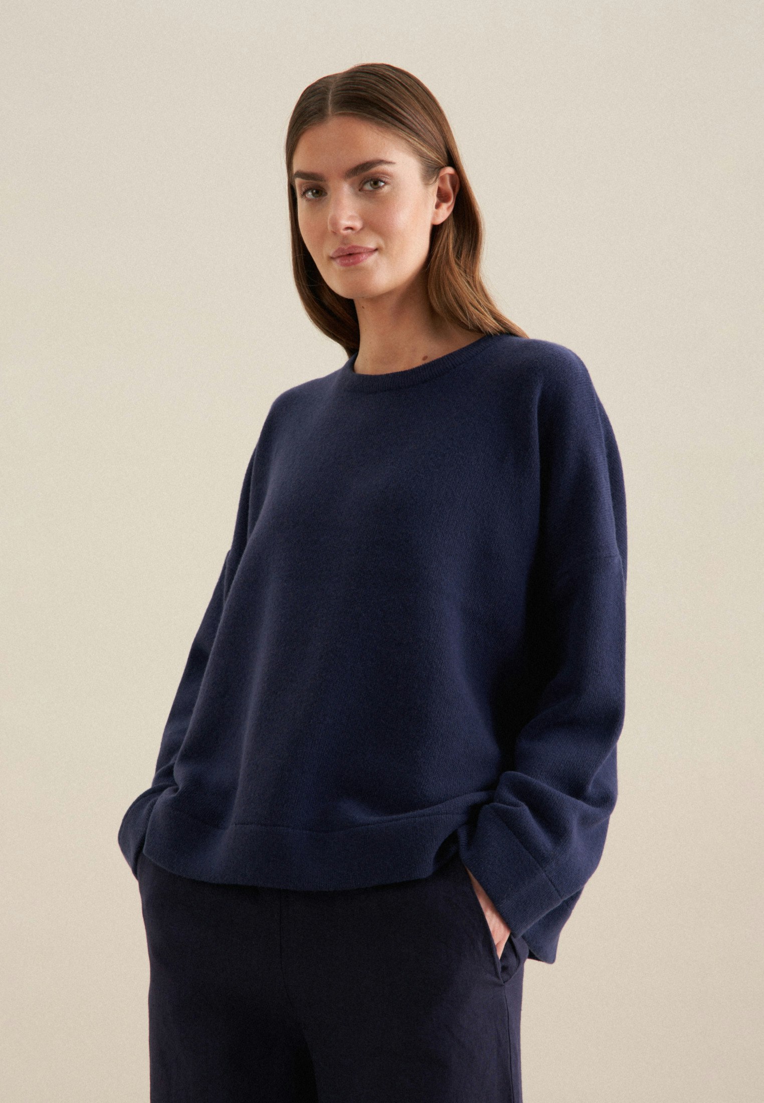 Rundhals Pullover Oversized