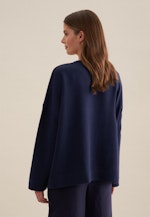 Rundhals Pullover Oversized in Dunkelblau |  Seidensticker Onlineshop