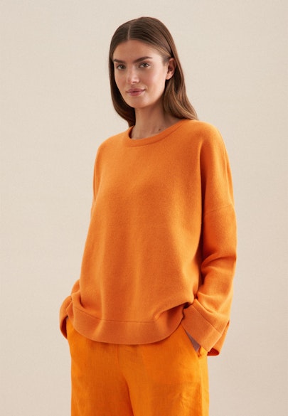 Crew Neck Pullover  , Uni in Orange |  Seidensticker Onlineshop