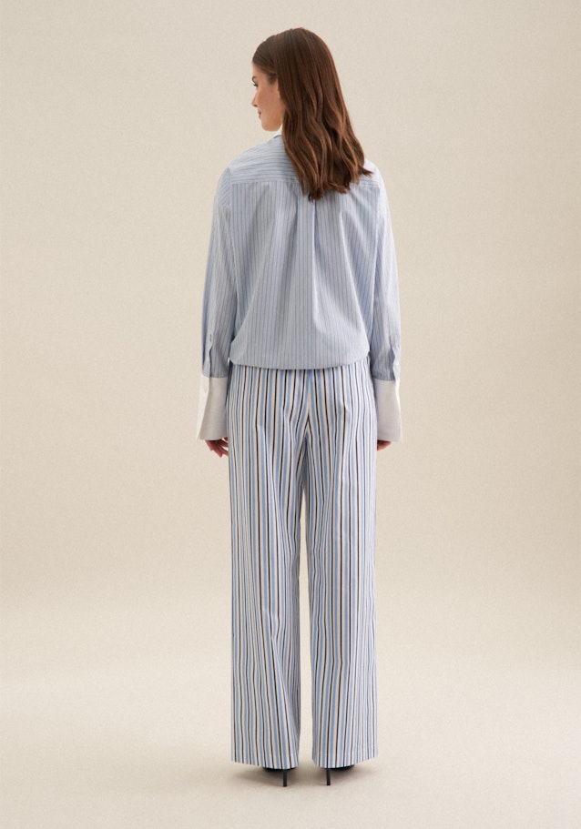 Regular Pantalons A Rayures in Bleu Clair | Seidensticker Onlineshop
