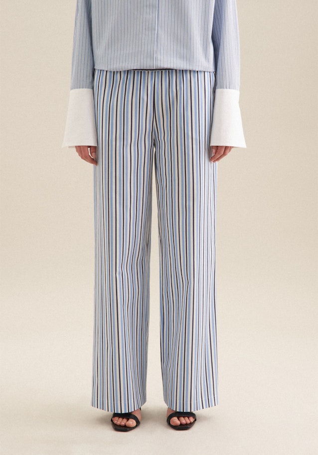 Regular Pantalons A Rayures in Bleu Clair | Seidensticker Onlineshop