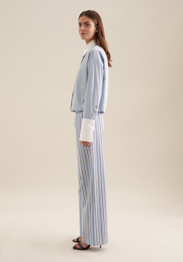 Regular Pantalons A Rayures in Bleu Clair | Seidensticker Onlineshop