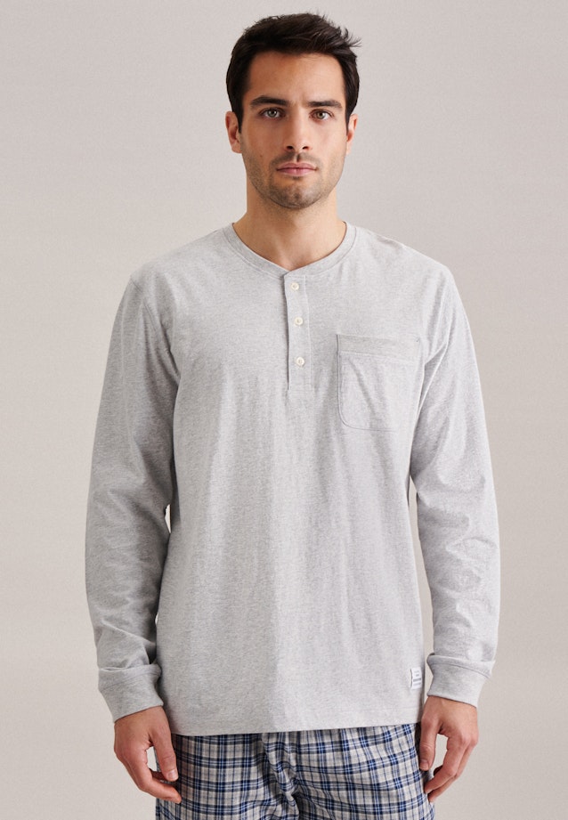Regular Pyjama Uni in Grau |  Seidensticker Onlineshop
