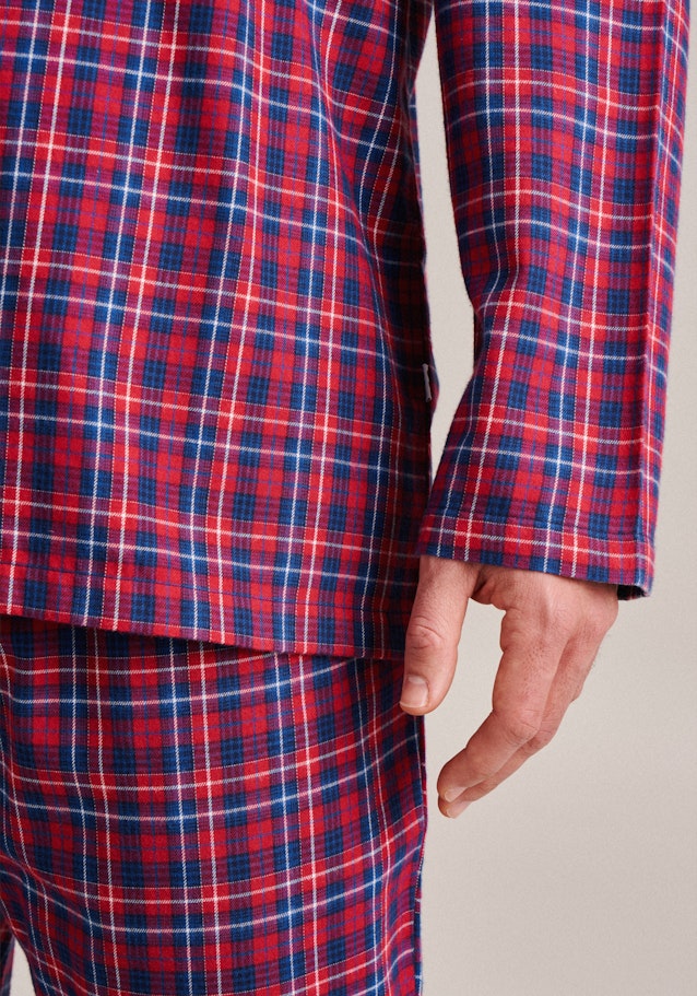 Pyjama Regular Manche Longue À Revers in Rouge |  Seidensticker Onlineshop