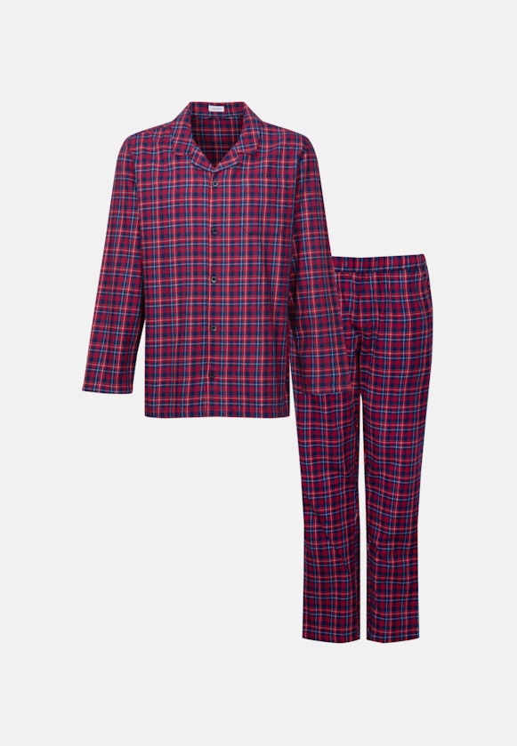 Pyjama Regular Manche Longue À Revers in Rouge |  Seidensticker Onlineshop