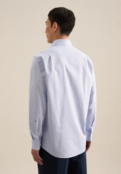 Regular Business shirt Print in Light Blue |  Seidensticker Onlineshop
