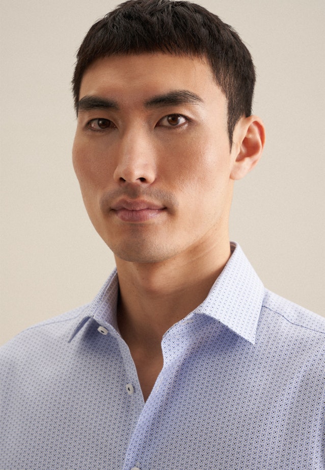 Regular Business Hemd Druck in Hellblau |  Seidensticker Onlineshop