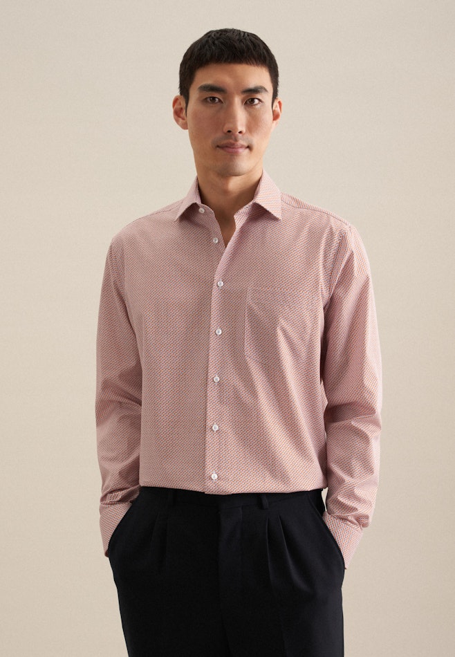 Business Shirt in Regular with Kent-Collar in Orange | Seidensticker online shop