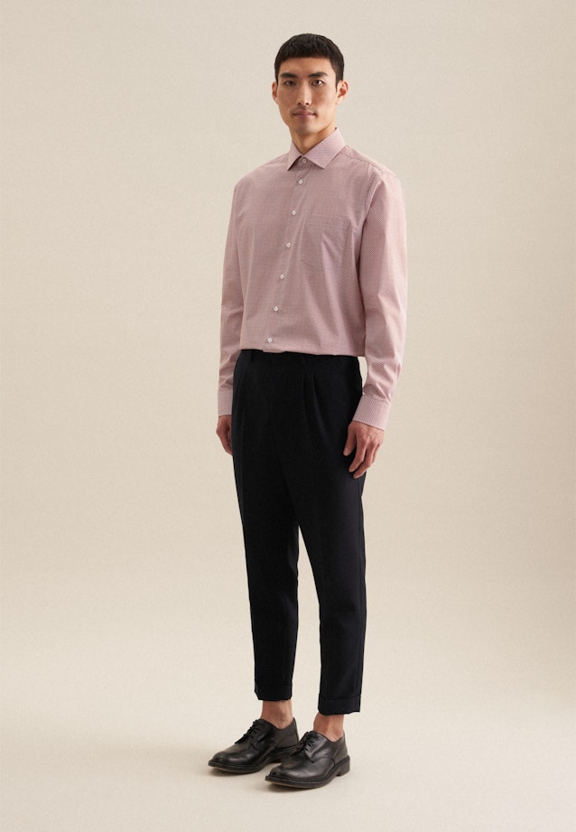 Regular Business shirt Print in Orange |  Seidensticker Onlineshop