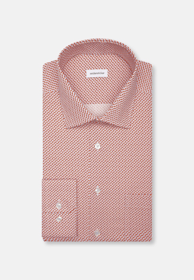 Regular Business shirt Print in Orange |  Seidensticker Onlineshop