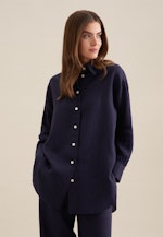 Linnen Longblouse in Donkerblauw |  Seidensticker Onlineshop