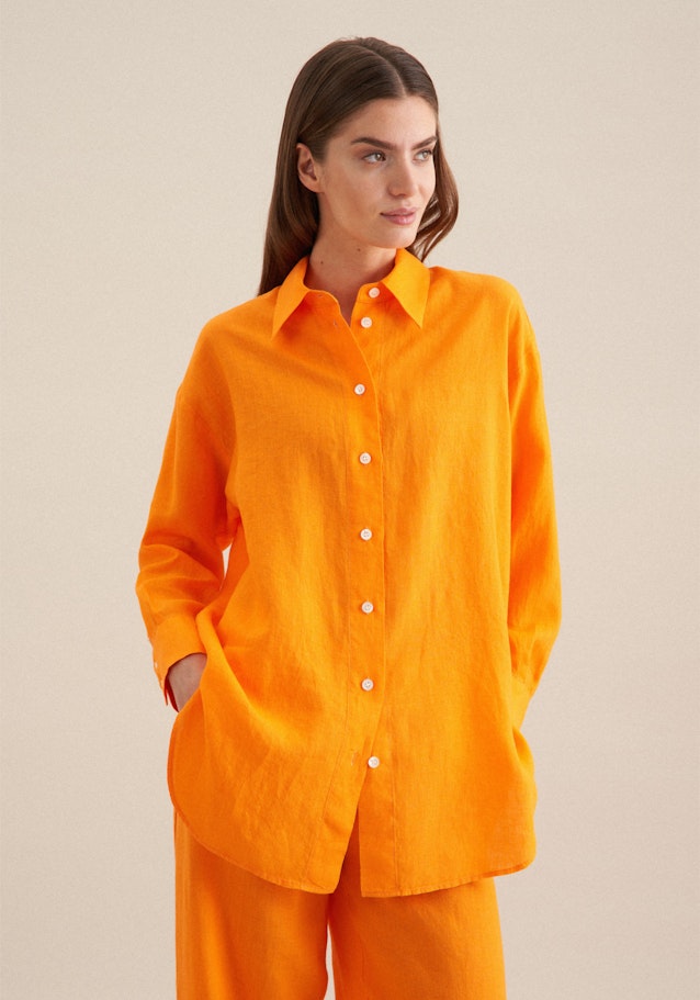 Leinen Longbluse in Orange | Seidensticker Onlineshop