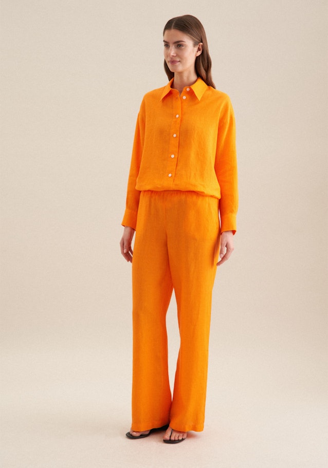 Linen Long Blouse in Orange |  Seidensticker Onlineshop