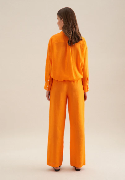 Regular Trousers Uni in Orange |  Seidensticker Onlineshop