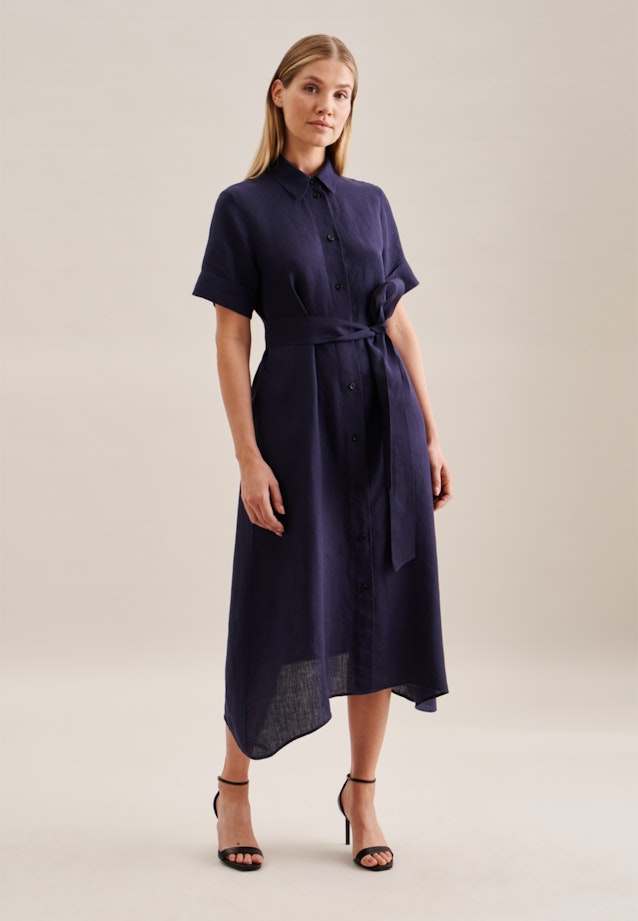 Robe Regular Manche Courte in Bleu Foncé |  Seidensticker Onlineshop