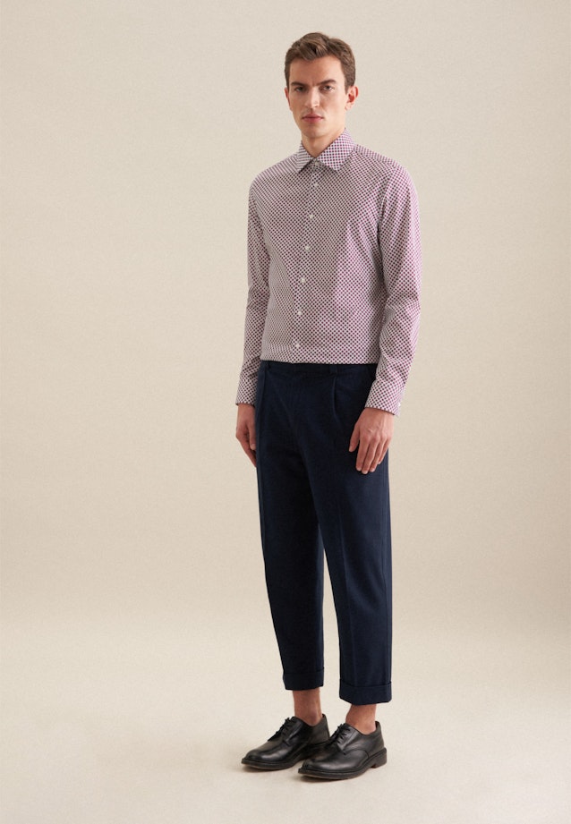 Slim Performance-Hemd Druck in Rosa/Pink |  Seidensticker Onlineshop