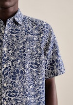 Regular Business shirt Floral in Dark Blue |  Seidensticker Onlineshop