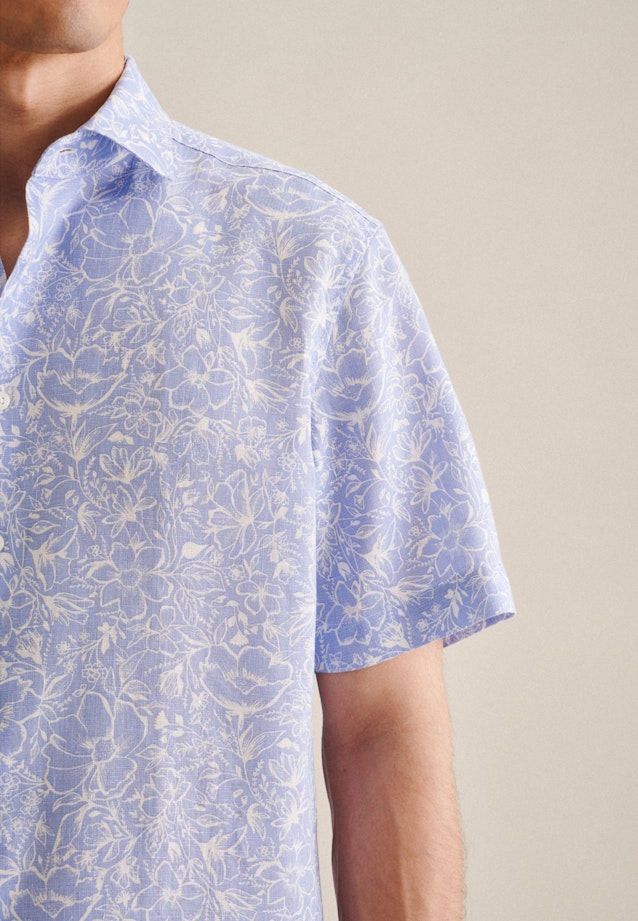 Regular Chemise d'affaires Floral in Bleu Clair |  Seidensticker Onlineshop
