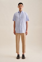 Regular Chemise d'affaires Floral in Bleu Clair |  Seidensticker Onlineshop