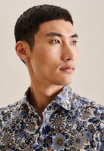 Regular Chemise d'affaires Floral in Bleu Foncé |  Seidensticker Onlineshop