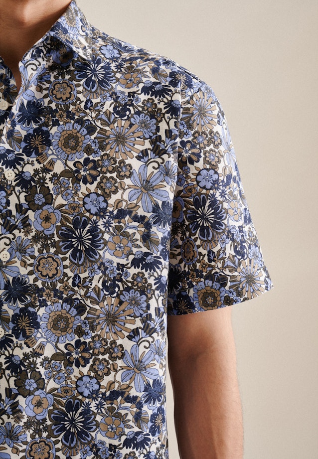 Regular Chemise d'affaires Floral in Bleu Foncé |  Seidensticker Onlineshop