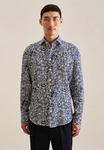 Slim Chemise d'affaires Floral in Bleu Foncé |  Seidensticker Onlineshop