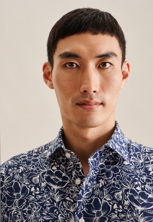 Slim Business Hemd Floral in Dunkelblau |  Seidensticker Onlineshop