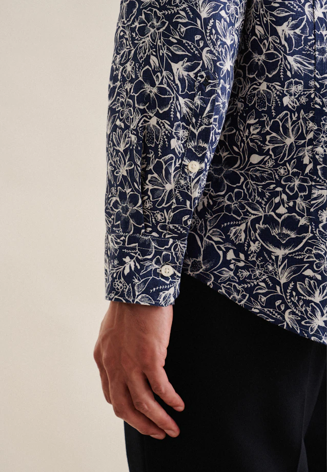 Slim Chemise d'affaires Floral in Bleu Foncé |  Seidensticker Onlineshop