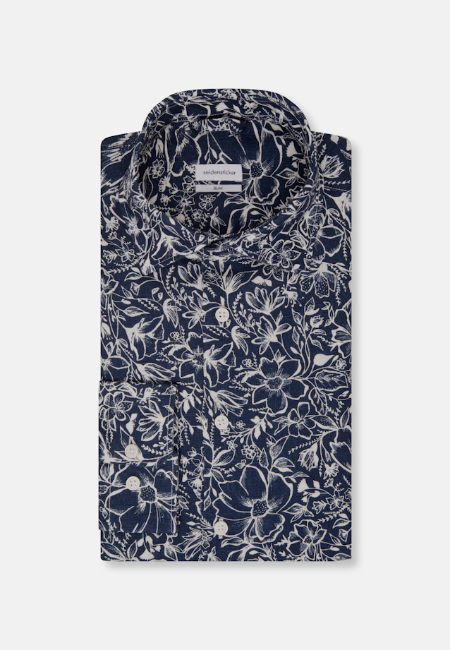 Slim Chemise d'affaires Floral in Bleu Foncé |  Seidensticker Onlineshop